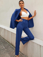 Kotty Women Relaxed Straight Leg Straight Fit High-Rise Easy Wash Parallel Trousers