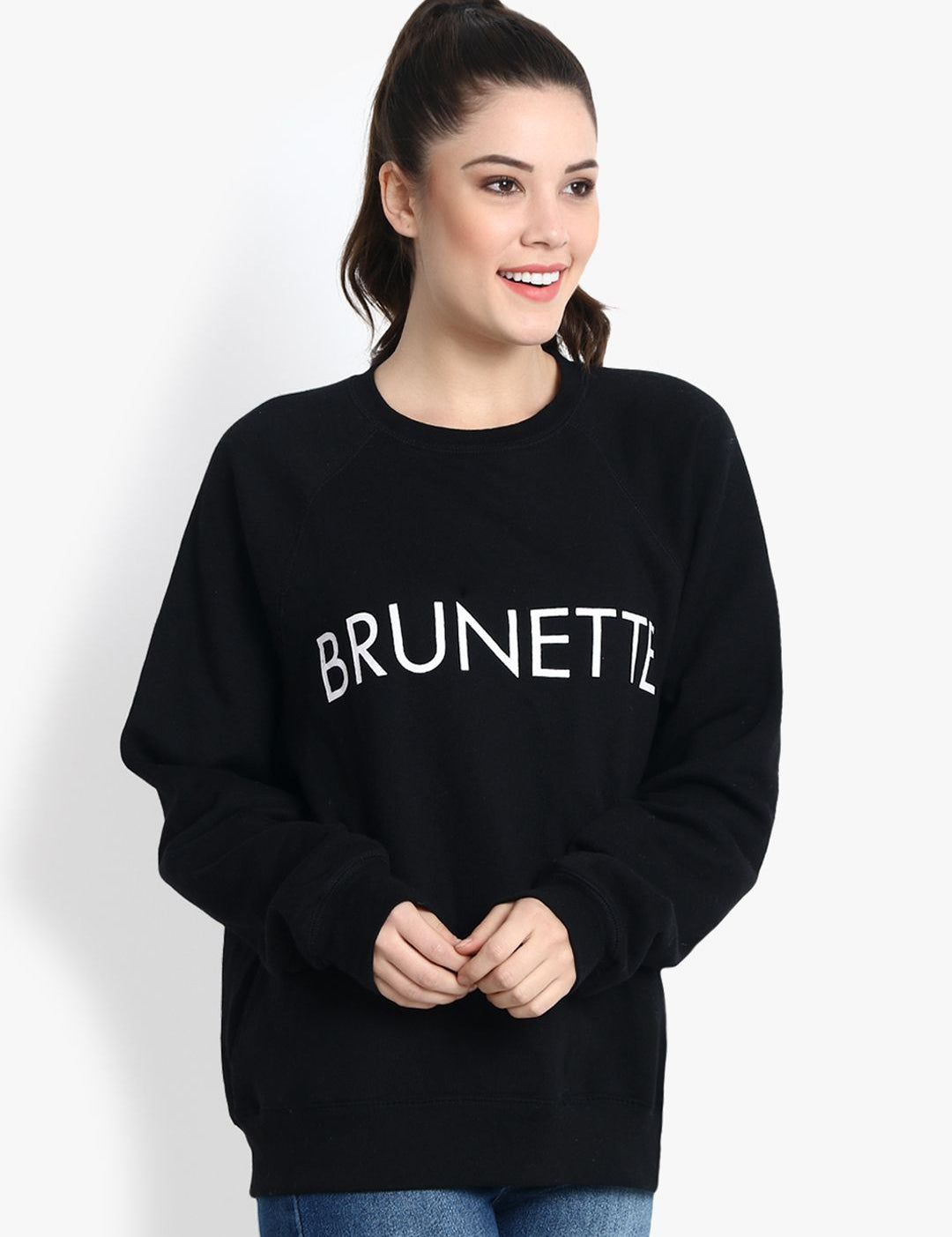 Kotty Women Black Printed Sweatshirt