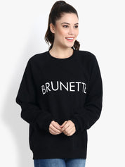 Kotty Women Black Printed Sweatshirt