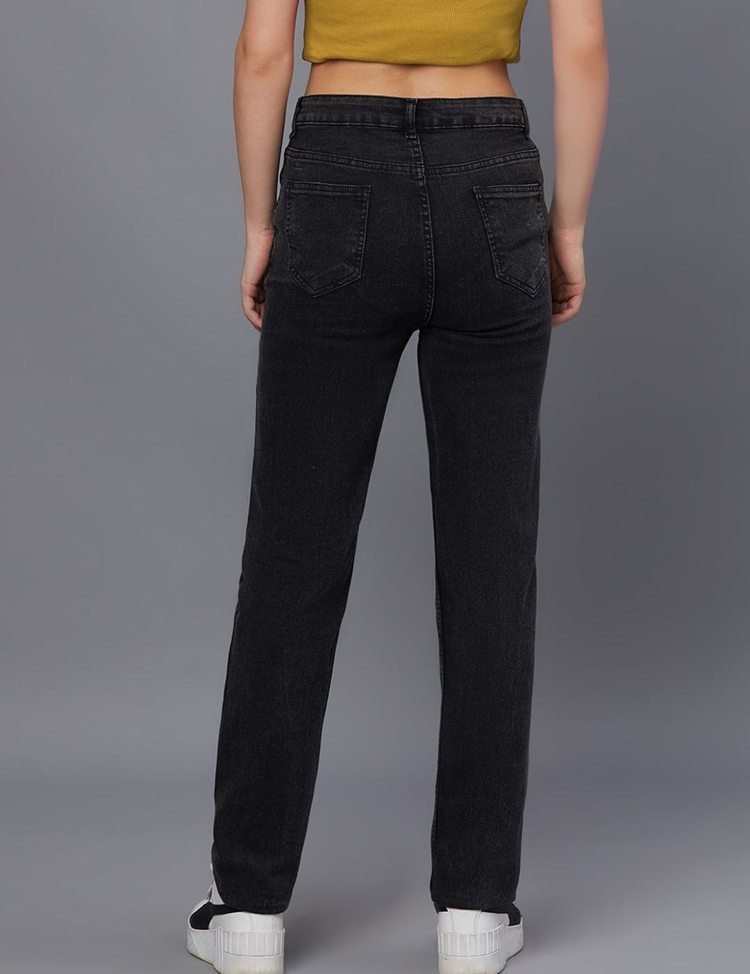 Kotty Women Black Jean Light Fade Stretchable Jeans