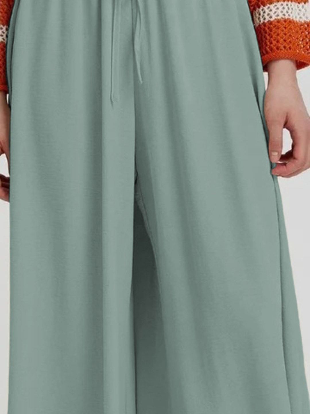 Kotty Women Relaxed Loose Fit High-Rise Wide Leg Trousers