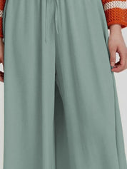 Kotty Women Relaxed Loose Fit High-Rise Wide Leg Trousers