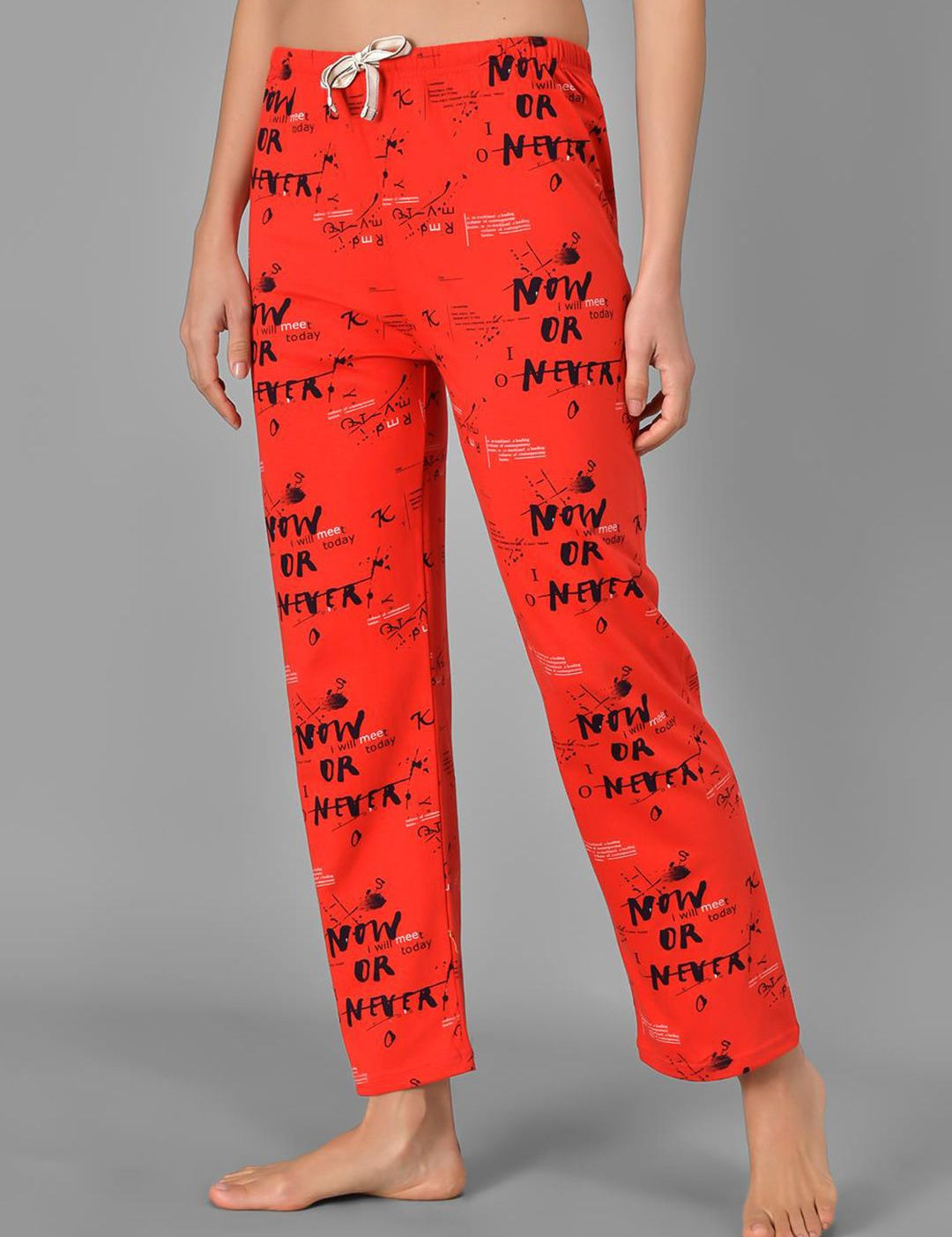 Kotty Red Printed Lounge Pants