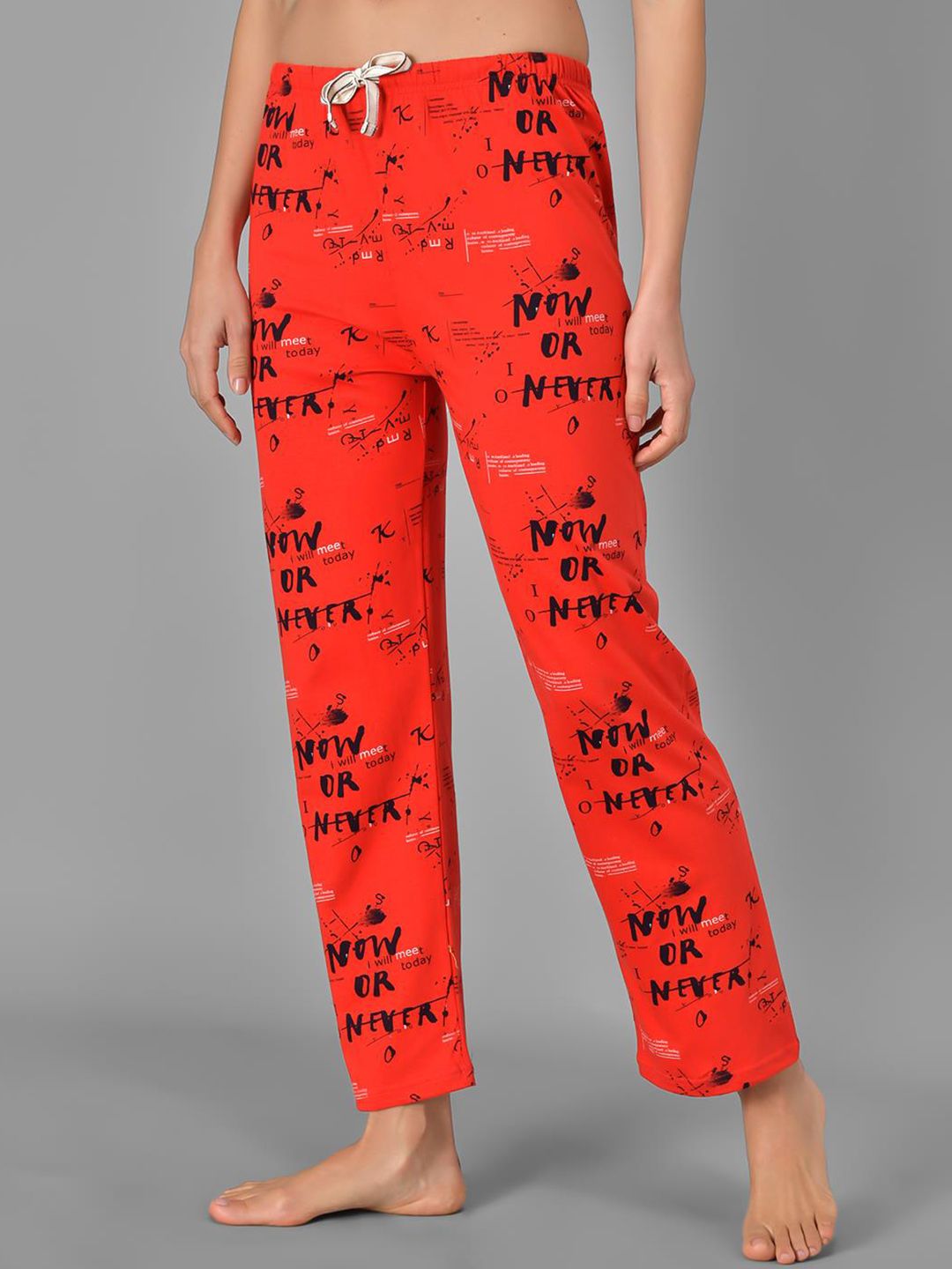 Kotty Red Printed Lounge Pants