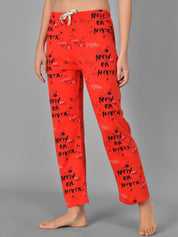 Kotty Red Printed Lounge Pants