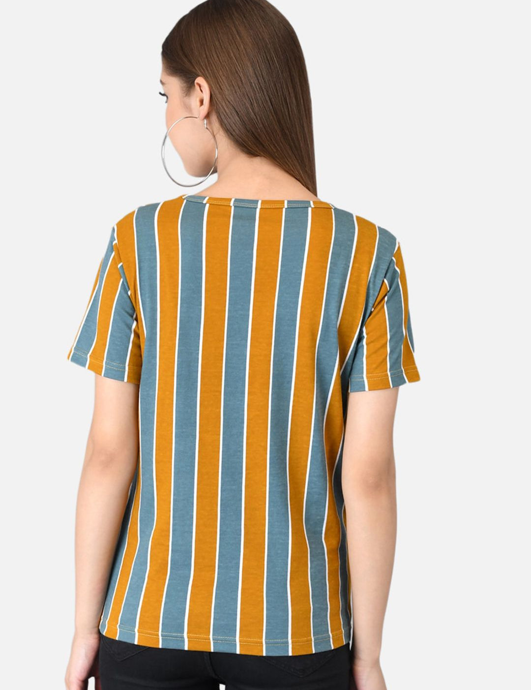 Kotty Women Pack of 2 Multicoloured Colourblocked Round Neck T-shirts