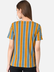 Kotty Women Pack of 2 Multicoloured Colourblocked Round Neck T-shirts