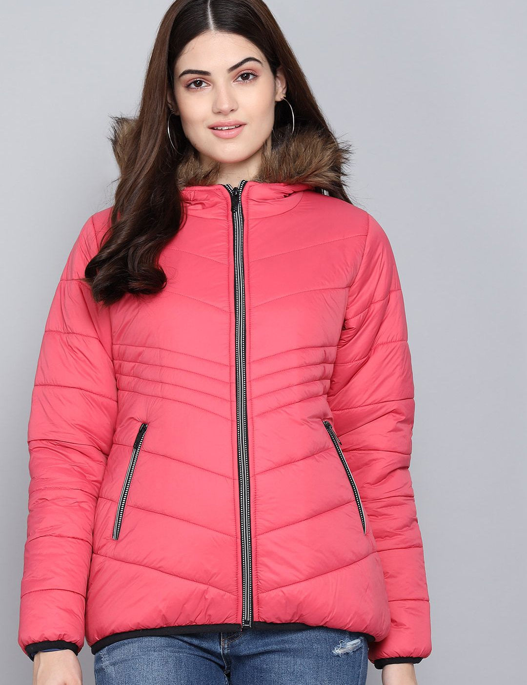 Kotty Women Pink Outdoor Padded Jacket