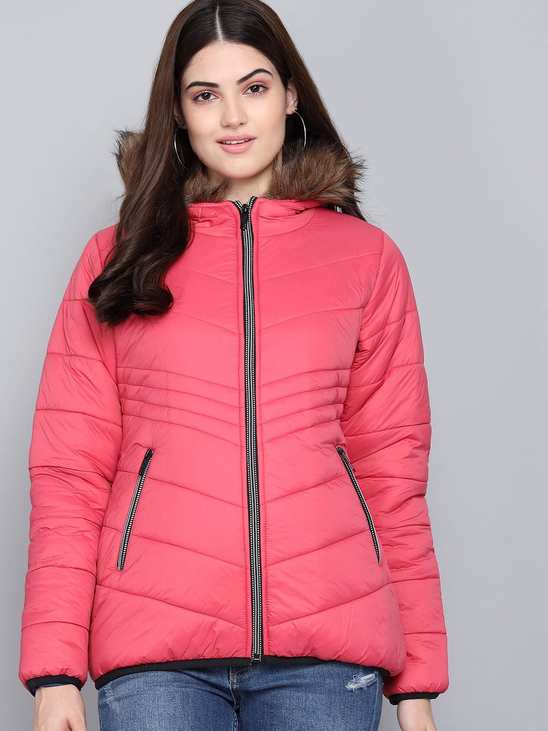 Kotty Women Pink Outdoor Padded Jacket
