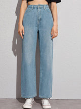 Kotty Women Straight Fit High-Rise Stretchable Jeans