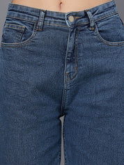 Kotty Women Blue Jean Straight Fit Light Fade Stretchable Jeans