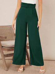 KOTTY BIZwear Women Relaxed Straight Leg High-Rise Easy Wash Pleated Trousers