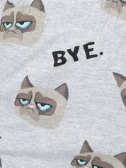 Kotty Women Grey & Black Printed Lounge Shorts KTTSLEEPSHORTS229