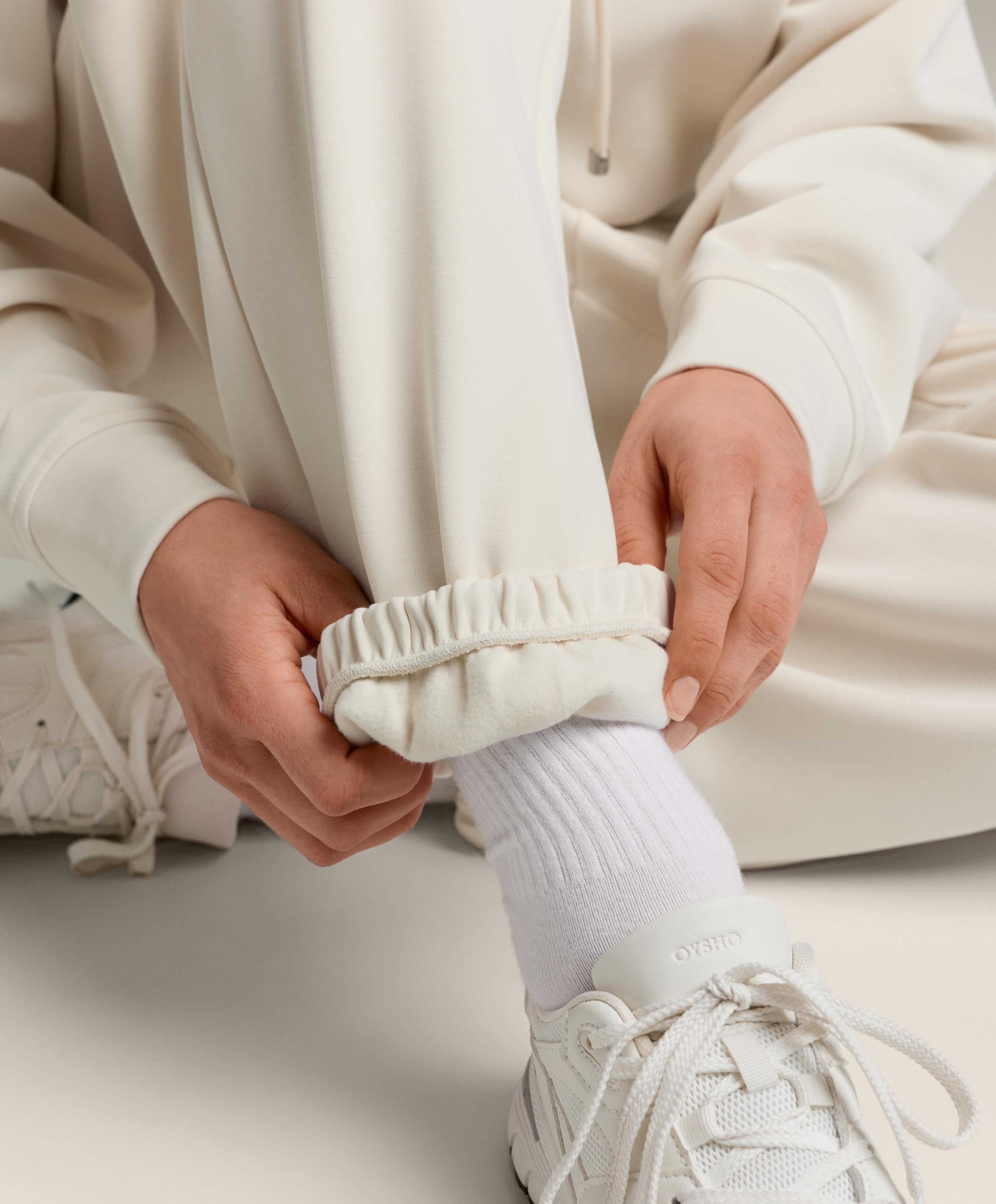 KOTTY Women's Beige Winter Hoodie Jogger Tracksuit Set Comfort