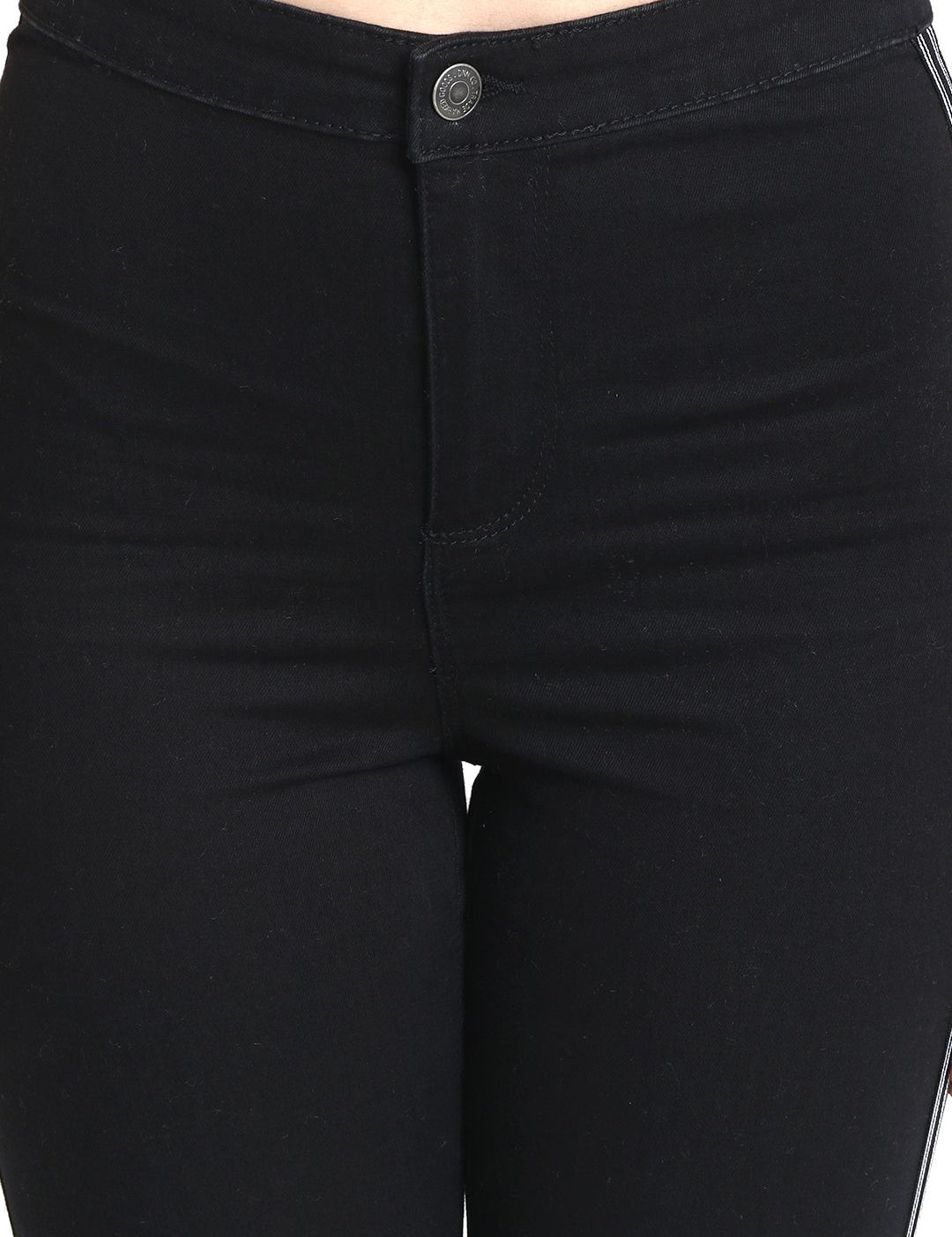 Kotty Women Black Skinny Fit High-Rise Clean Look Stretchable Jeans