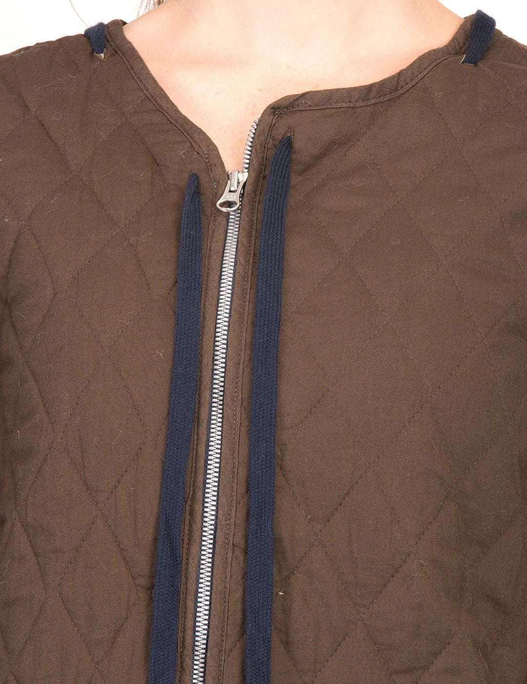 Kotty Women Brown Solid Insulator Longline Quilted Jacket