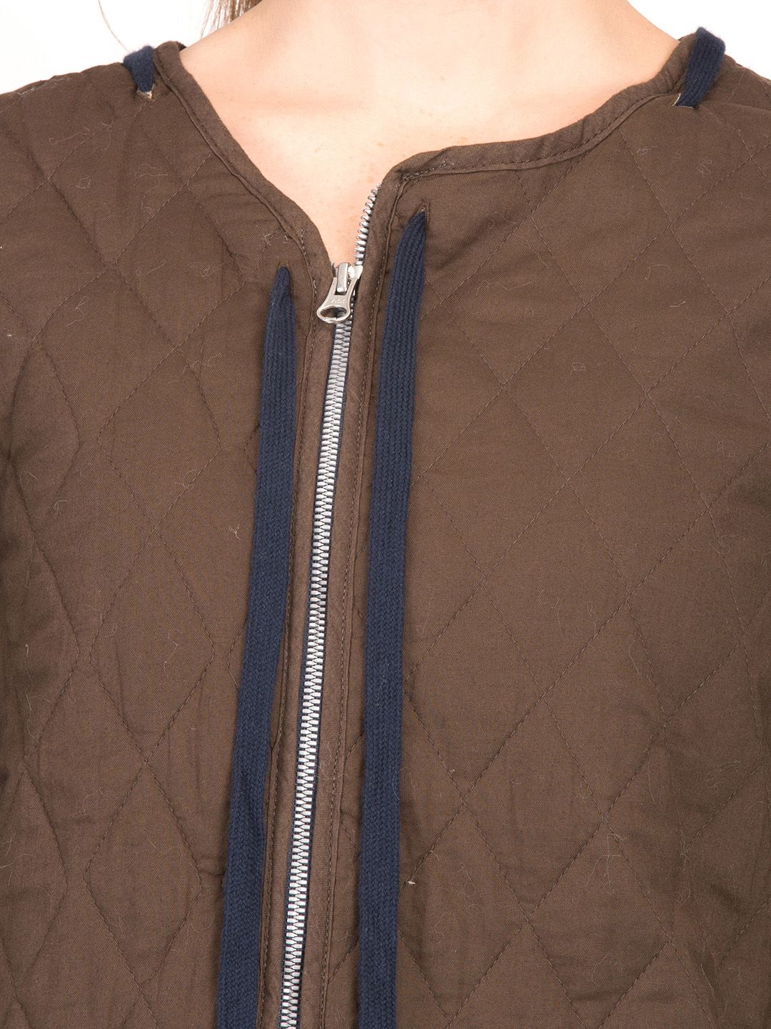 Kotty Women Brown Solid Insulator Longline Quilted Jacket