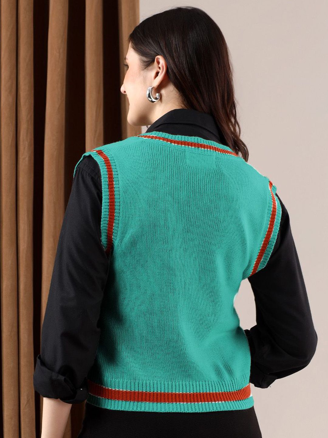 Kotty Women Ribbed Cotton Sweater Vest