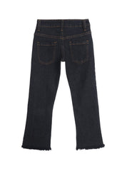 Kotty Girls Black Jean Frayed Hem Jeans