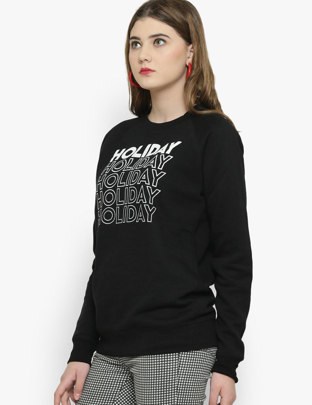 Kotty Women Black Printed Sweatshirt