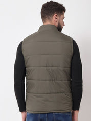 Kotty Men Olive Green Outdoor Puffer Jacket
