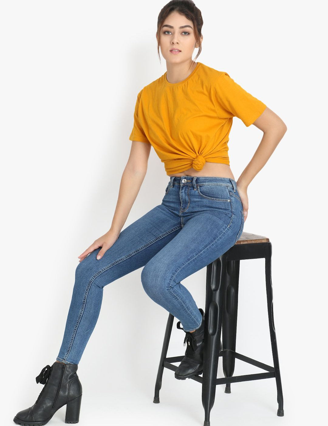 Kotty Women Blue Skinny Fit High-Rise Clean Look Stretchable Jeans