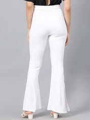 Kotty Women Relaxed High-Rise Easy Wash Flared Bootcut Trousers