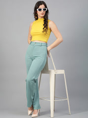 Kotty Women Pack Of 2 Relaxed Straight Leg Fit High-Rise Easy Wash Trousers