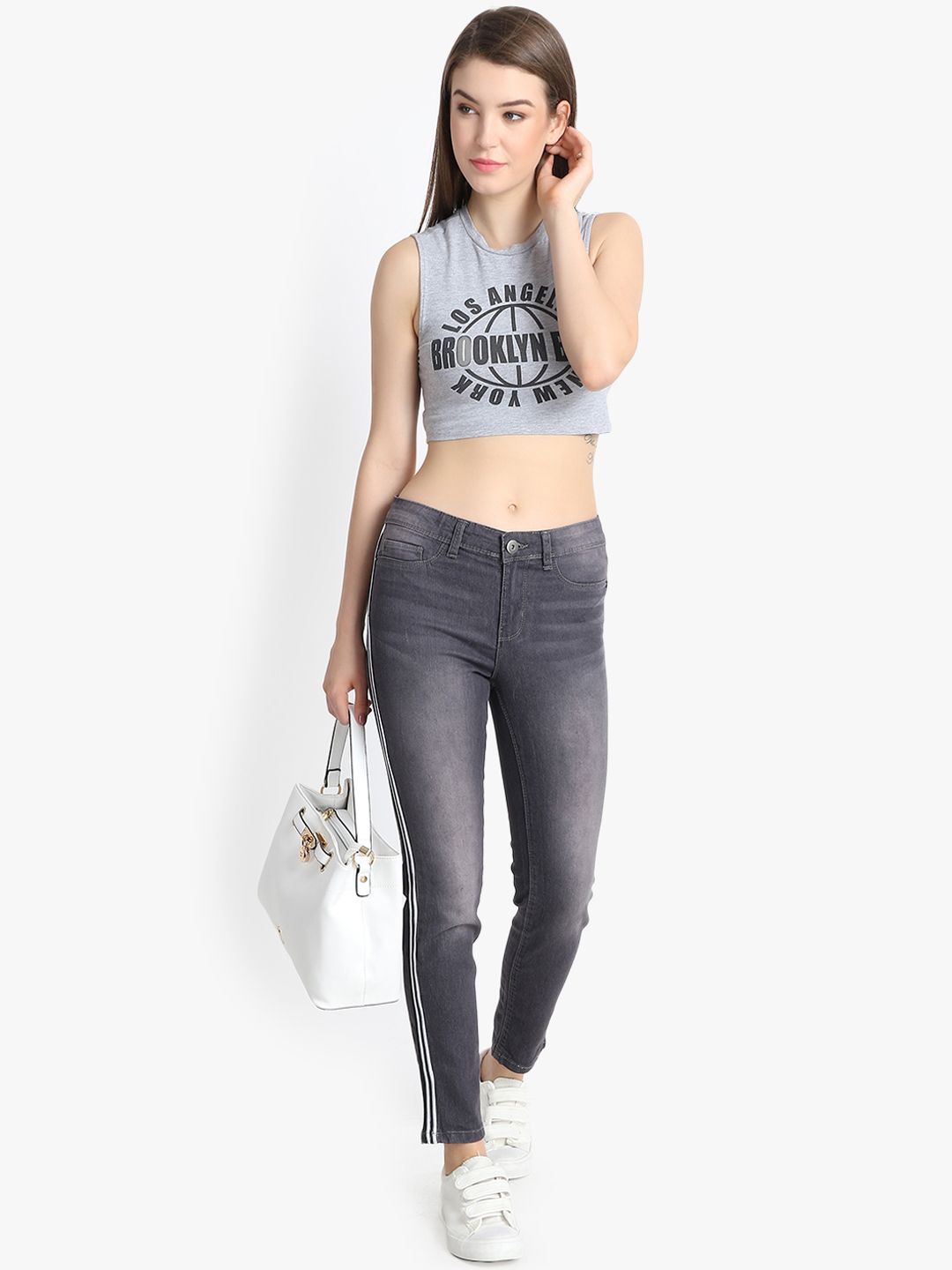 Kotty Women Black Skinny Fit High-Rise Clean Look Jeans