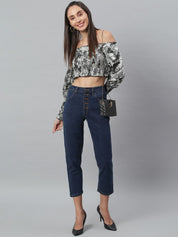 Kotty Women Blue Slim Fit High-Rise Clean Look Stretchable Jeans