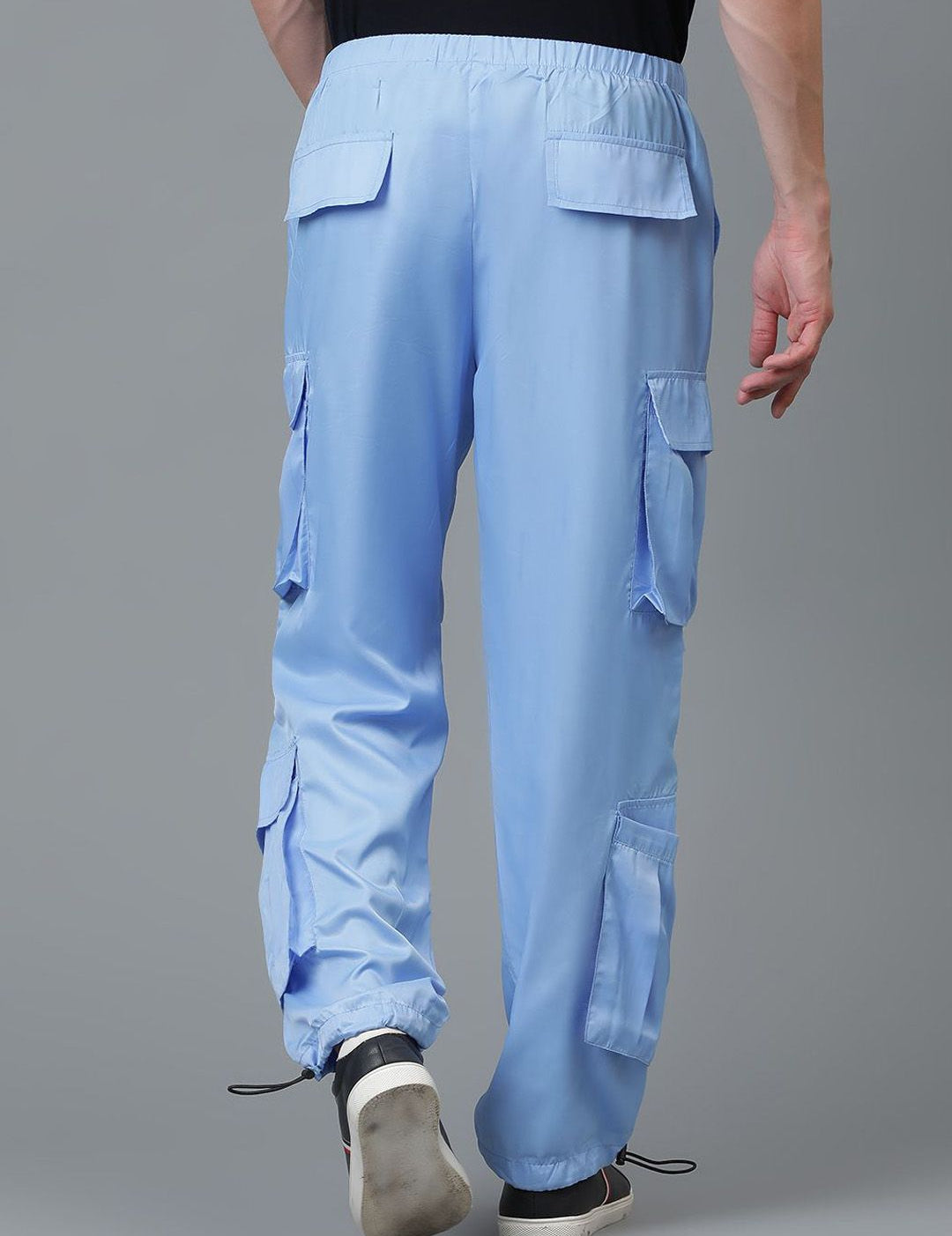 Kotty Men Relaxed Low-Rise Easy Wash Cargos Trousers