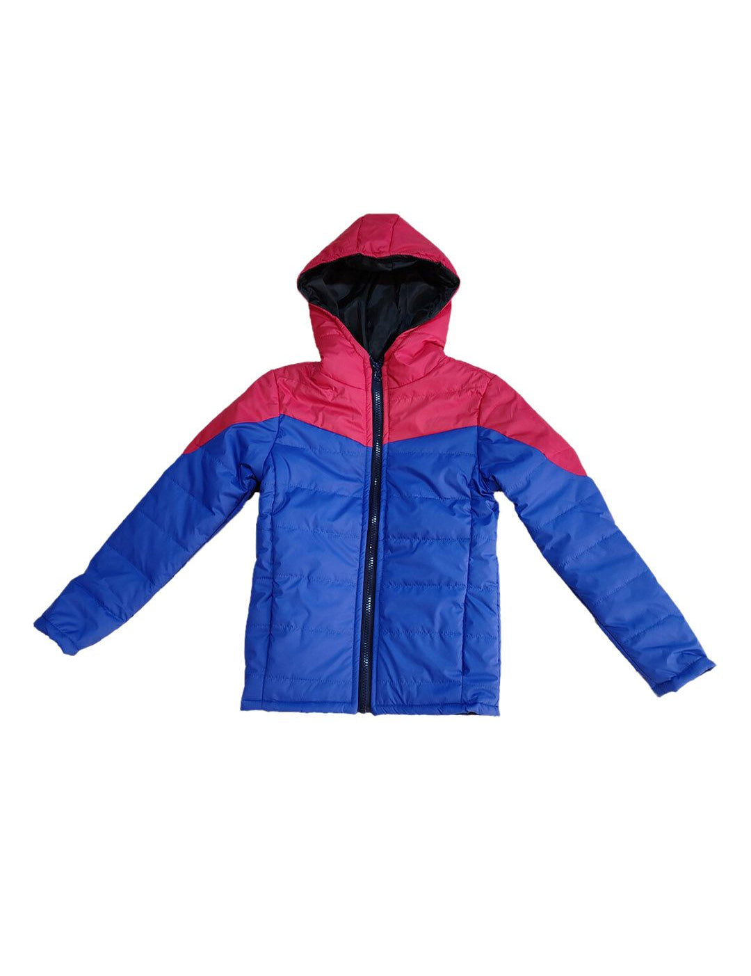 Kotty Boys Blue Red Colourblocked Puffer Jacket