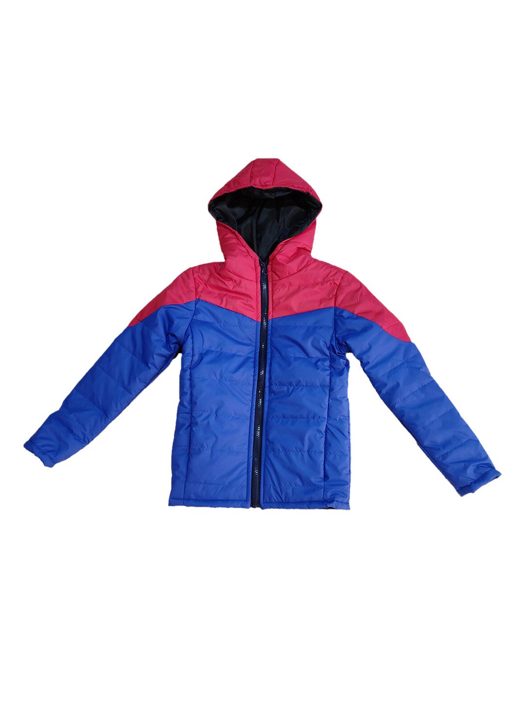 Kotty Boys Blue Red Colourblocked Puffer Jacket