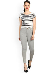 Kotty Women Grey Skinny Fit High-Rise Clean Look Jeans