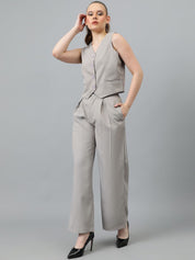 KOTTY BIZwear V-Neck Sleevees Blazer With Trouser