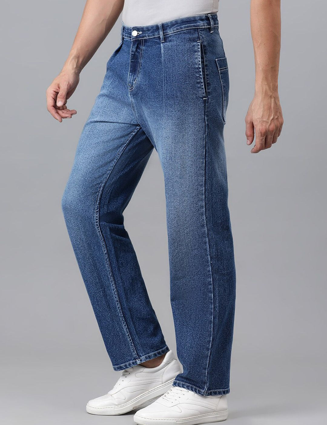 Kotty Men Jean Low-Rise Clean Look Heavy Fade Stretchable Jeans