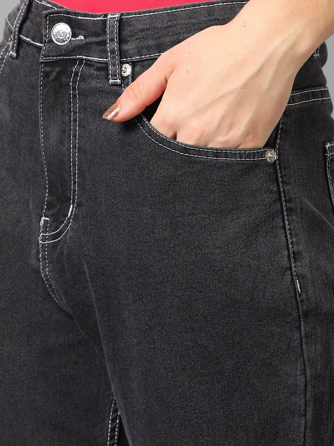 Kotty Women Jean Bootcut High-Rise Cotton Stretchable Jeans