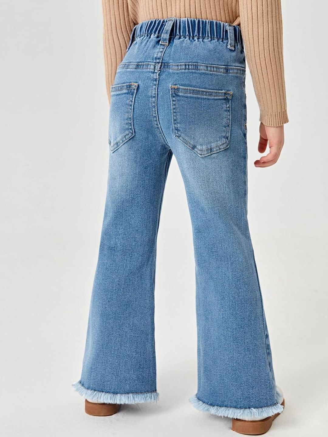 Kotty Girls Jean Flared Heavy Fade Stretchable Jeans