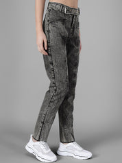 Kotty Women Charcoal Grey Slim Fit High-Rise Clean Look Jeans