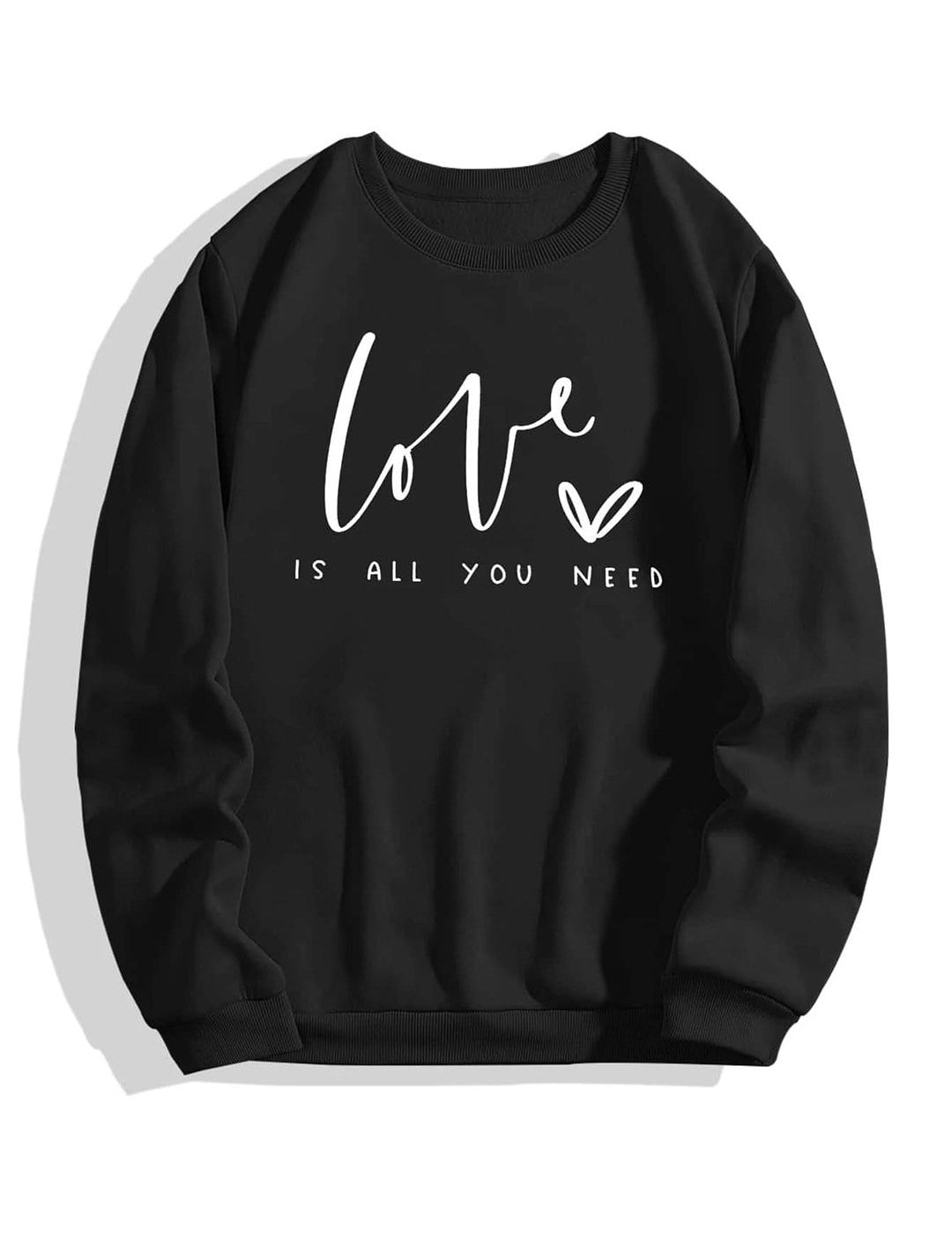 Kotty Typography Printed Fleece Sweatshirt