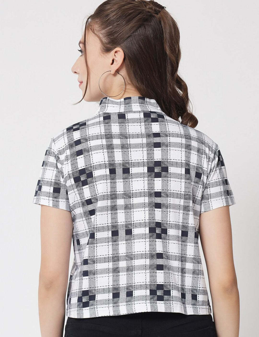 Kotty Women White Checked Top
