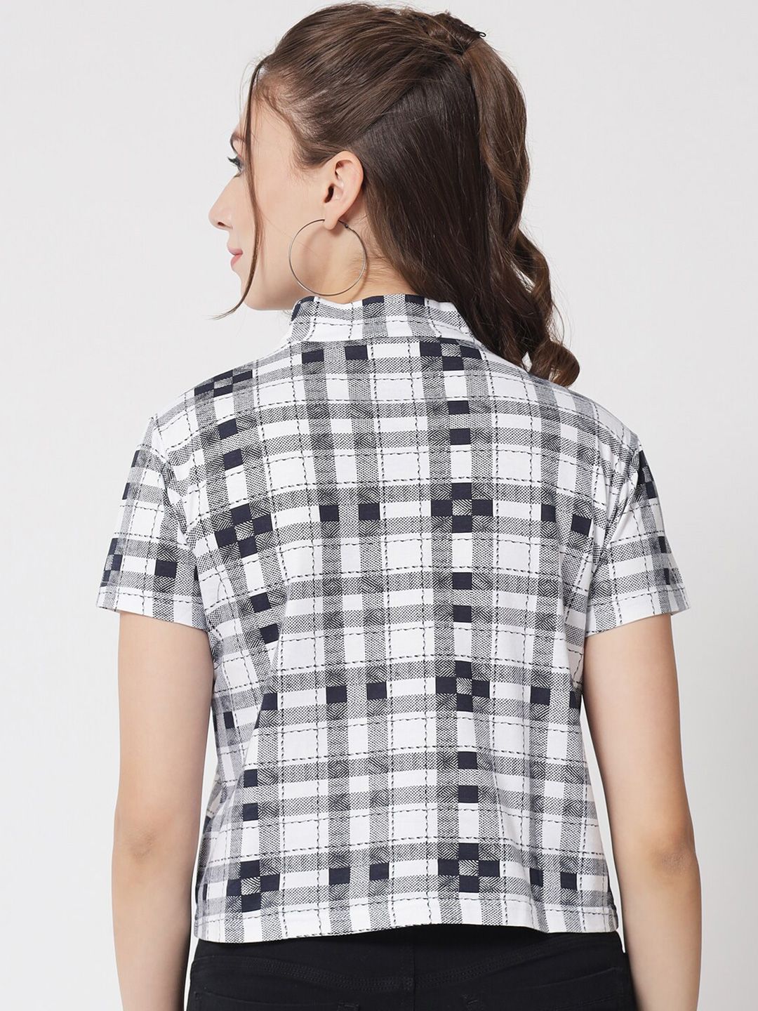 Kotty Women White Checked Top