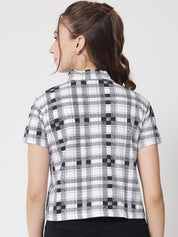 Kotty Women White Checked Top