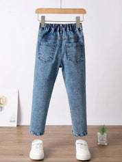 Kotty Girls Jean Blue  Mid-Rise Clean Look Stretchable Cropped Jeans