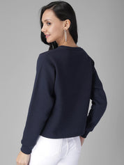 Kotty Women Blue Printed Sweatshirt