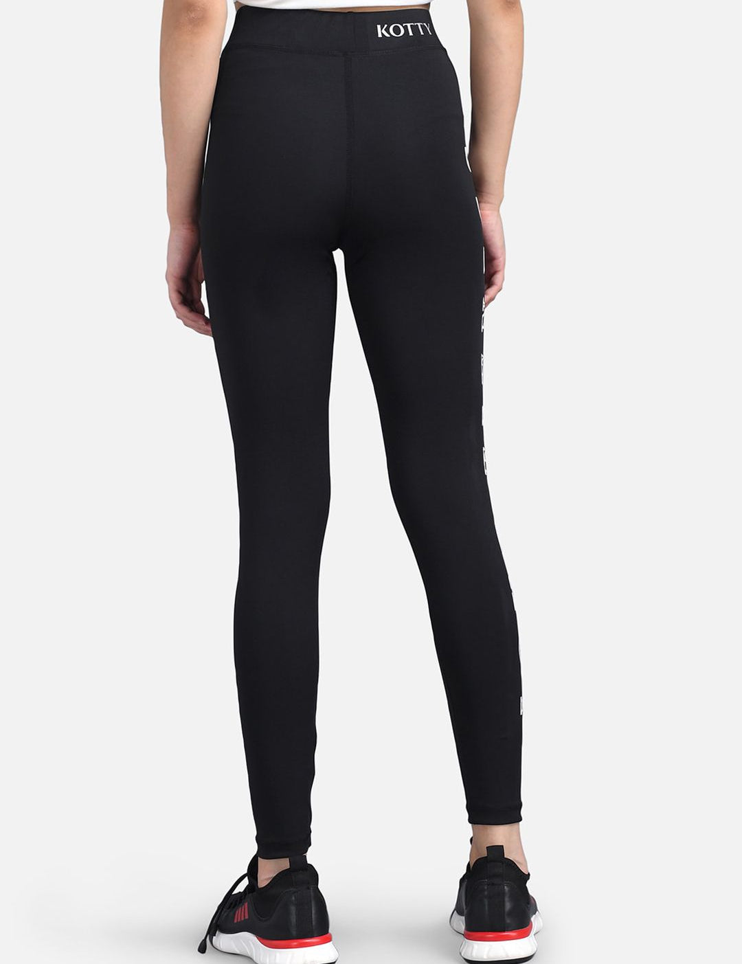 Kotty Women Black & White Printed Tights