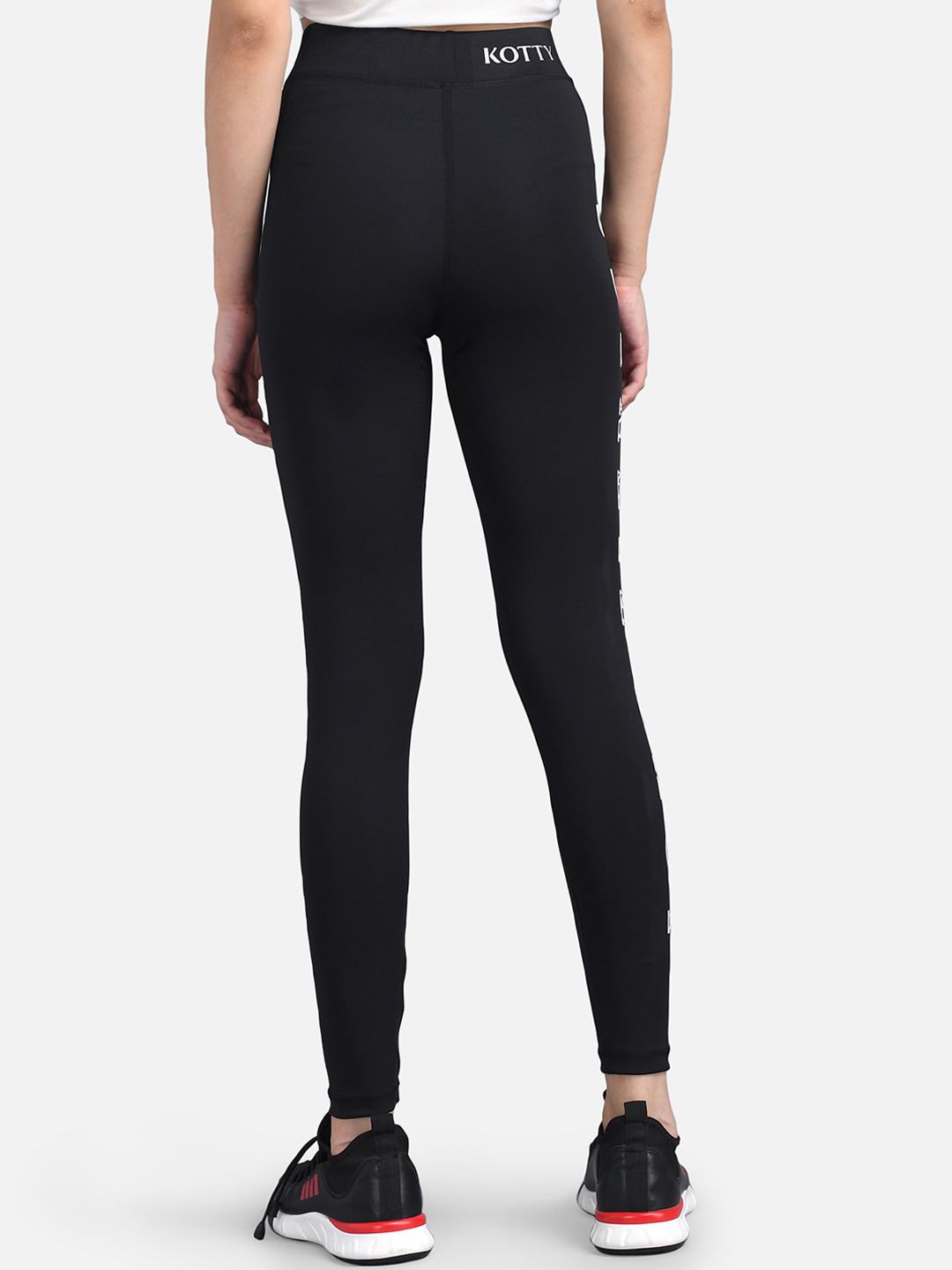 Kotty Women Black & White Printed Tights