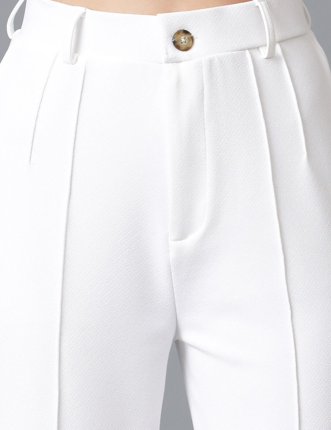 Kotty White Shawl Neck Coat With Trousers