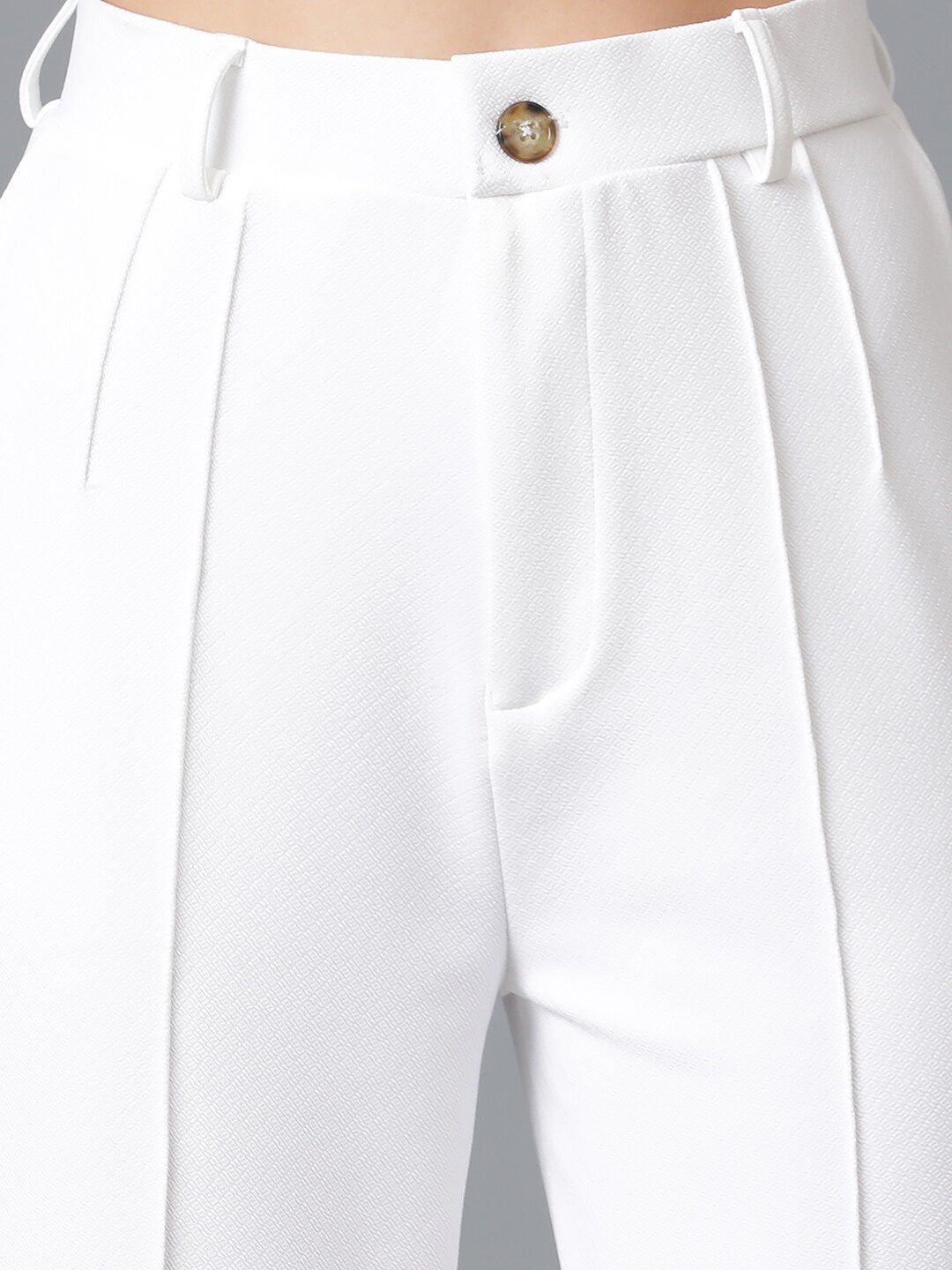 Kotty White Shawl Neck Coat With Trousers