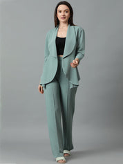 Kotty Green Shawl Neck Blazer & Trousers